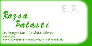 rozsa palasti business card