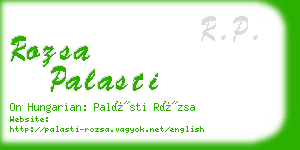 rozsa palasti business card